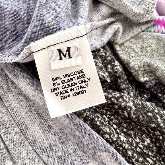 Prabal Gurung Blue Pink Black Pattern T-Shirt - Picture 12 of 12